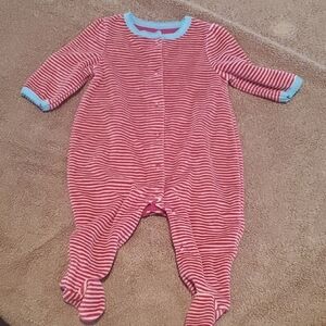 GAP Red and Blue Footies One Piece with Stripes